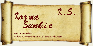 Kozma Šunkić vizit kartica